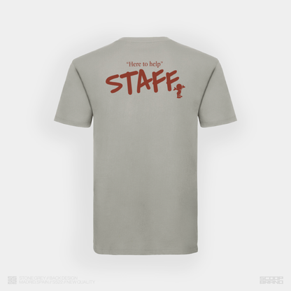 STONE GREY "STAFF" TEE