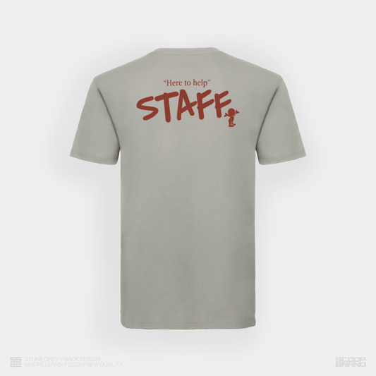 STONE GREY "STAFF" TEE