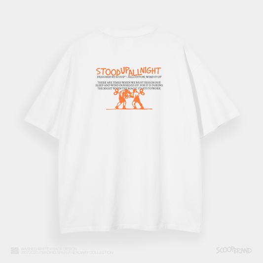 WASHED WHITE "STOOD UP ALL NIGHT" OVERSIZED TEE