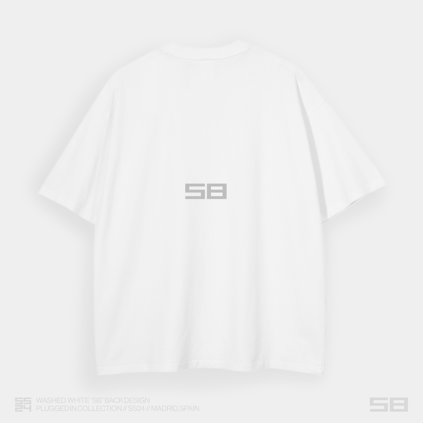 WASHED WHITE “SB” OVERSIZED TEE
