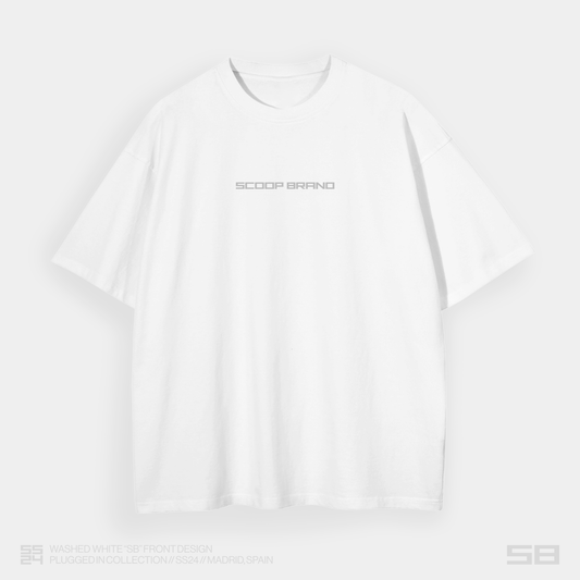 WASHED WHITE “SB” OVERSIZED TEE