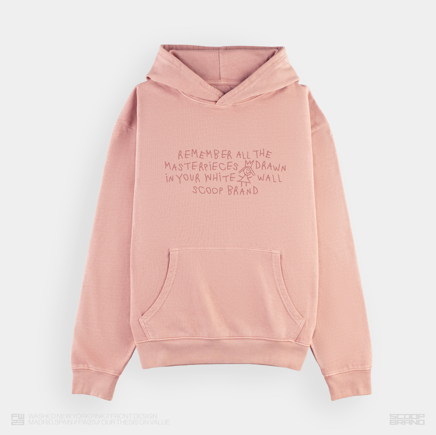 NEW YORK PINK "REMEMBER THE MASTERPIECES" OVERSIZED HOODIE