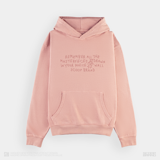 NEW YORK PINK "REMEMBER THE MASTERPIECES" OVERSIZED HOODIE