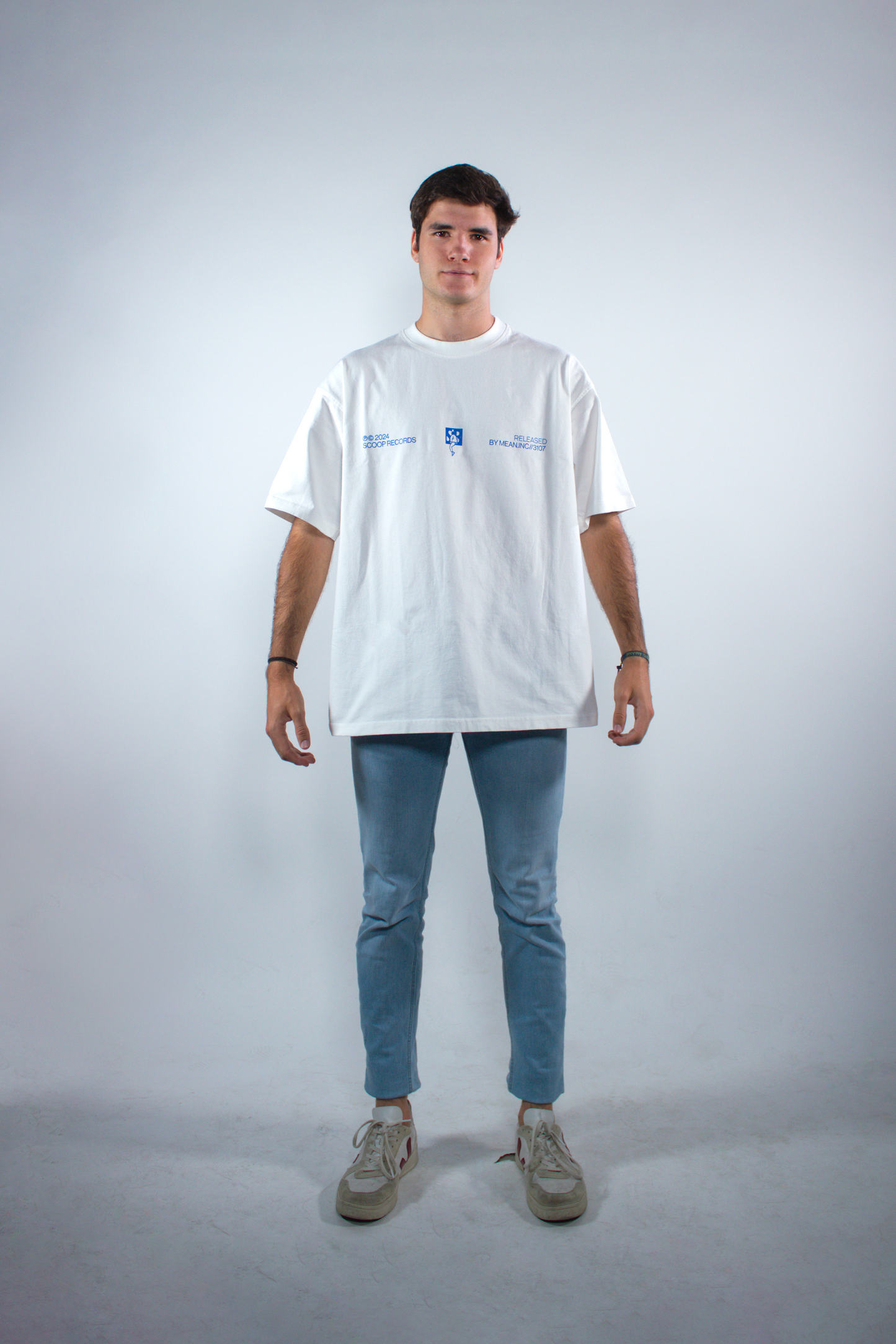 WASHED WHITE "EVERYDAY CUSTOMS" OVERSIZED TEE