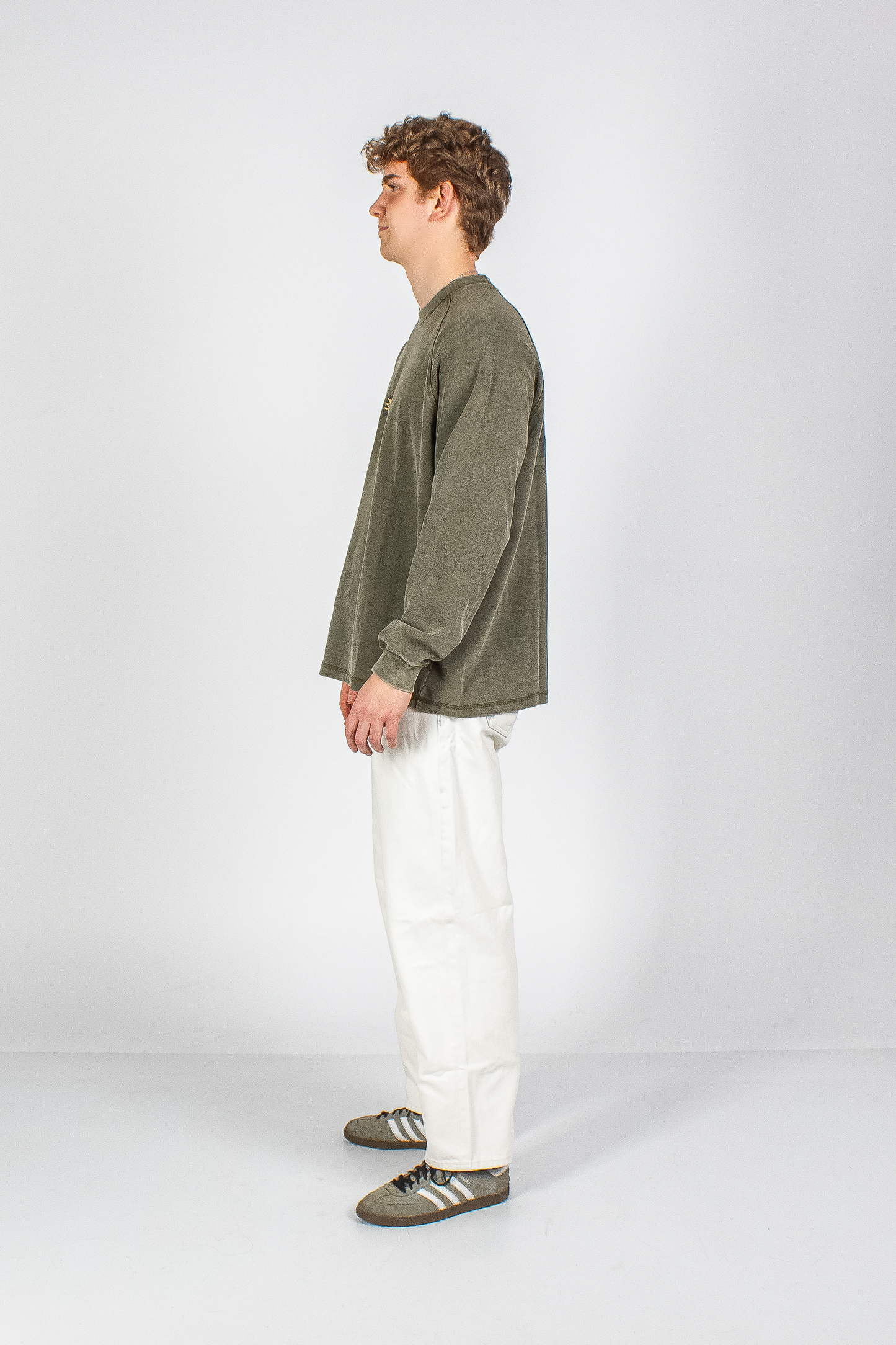 "BENDITO PROBLEMA" WASHED DULL BROWN WAFFLE THICKSLEEVE