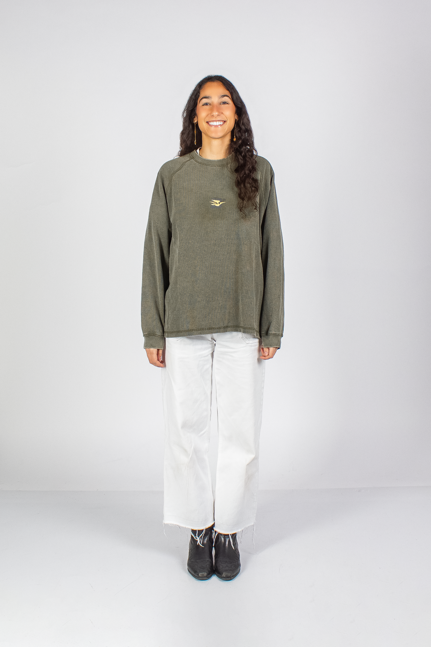 "BENDITO PROBLEMA" WASHED DULL BROWN WAFFLE THICKSLEEVE