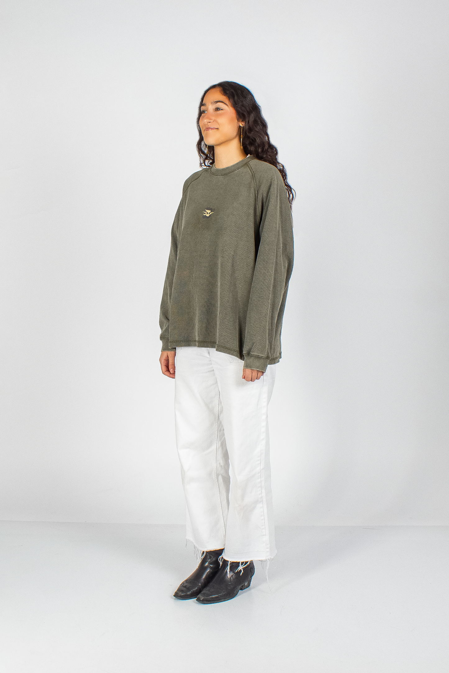 "BENDITO PROBLEMA" WASHED DULL BROWN WAFFLE THICKSLEEVE